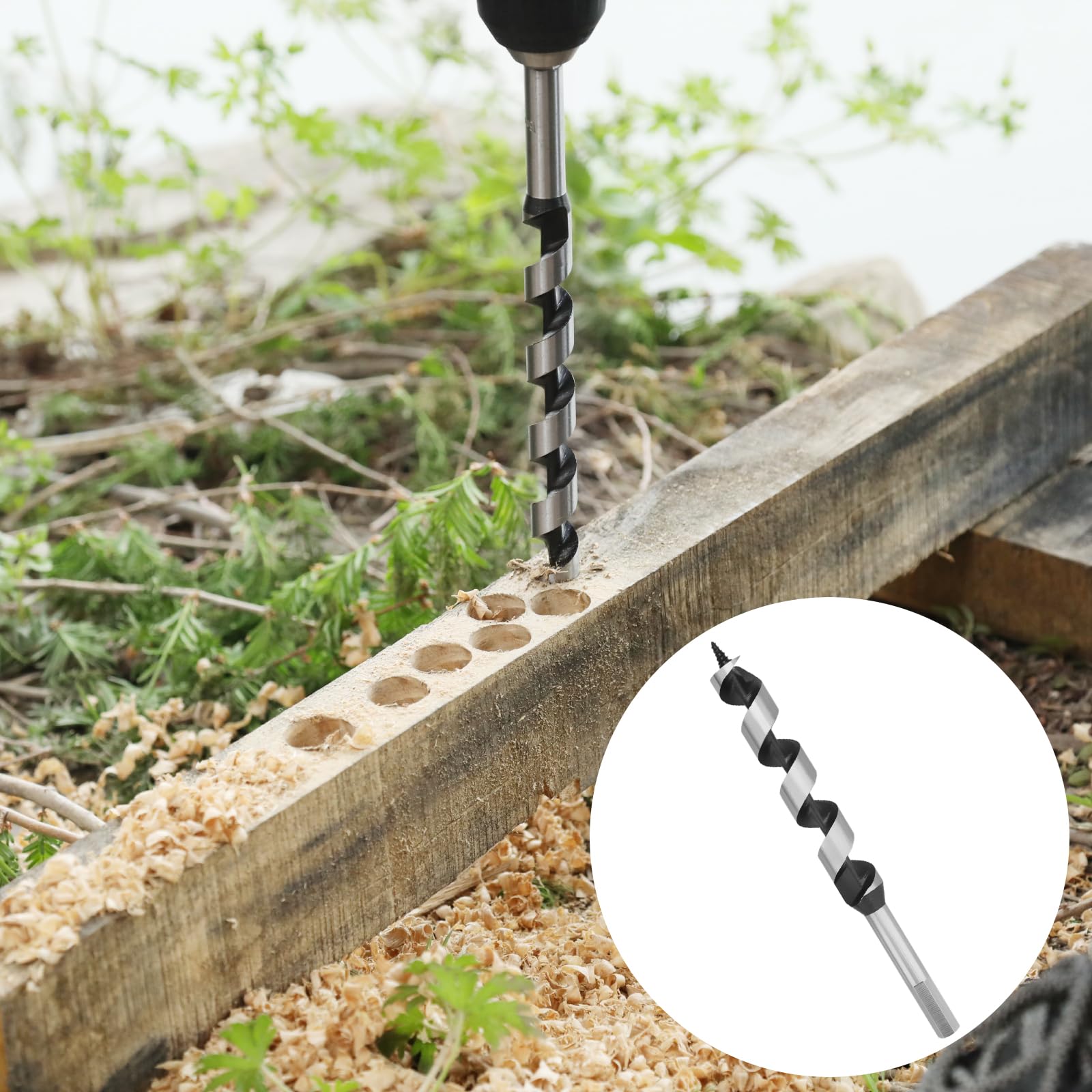 Amazon | ロングドリルビット，木工用ドリルビット 両溝型 ，ビット径